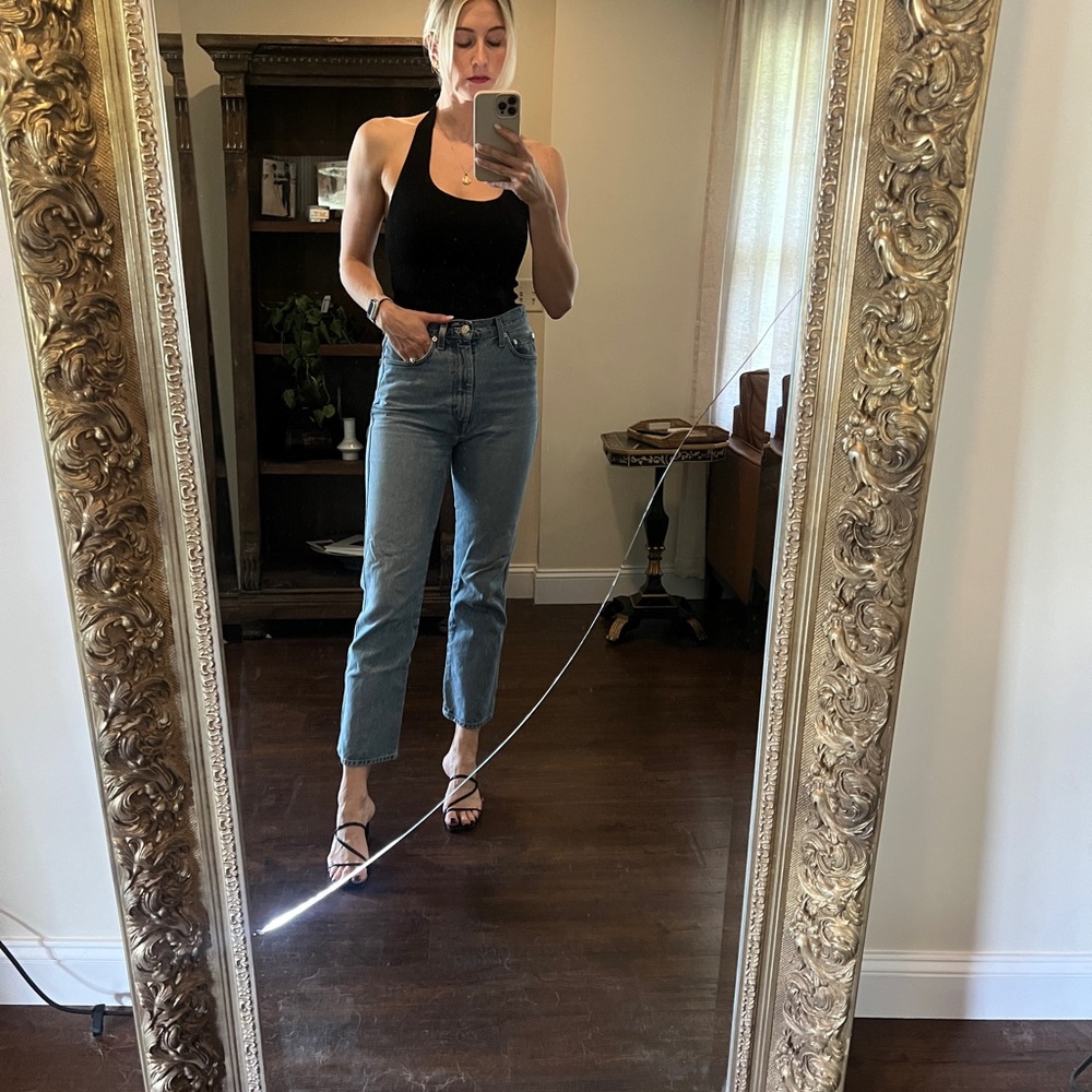 Agolde High Waist Straight Leg Denim